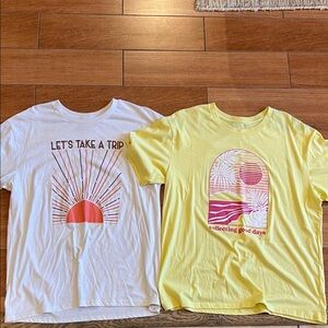 💥SALE💥TWO CLUB SOCIAL Yellow Graphic Short Sleeve Tee - Collecting Good Days